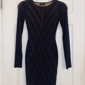 Little Black Dress Long Sleeve Bodycon ~ Designer Ronny Kobo